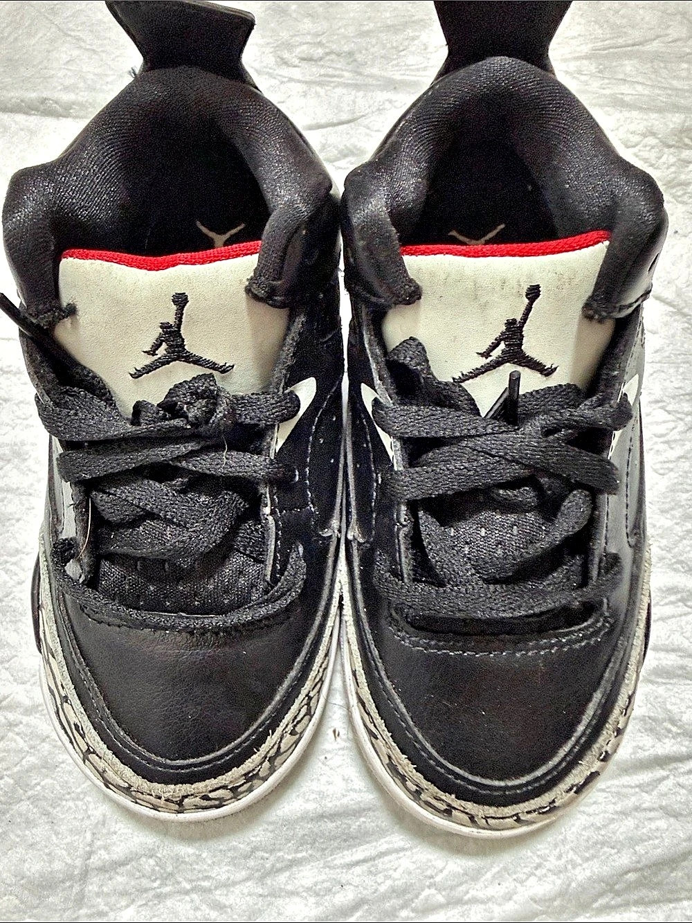 Jordan 3 Retro Boys US 10C Black & White Good
